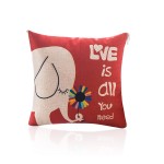 滿版印刷棉麻抱枕被，定制企業logo