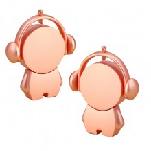 戴耳機(jī)音樂(lè)小人U盤 可愛公仔禮品定制