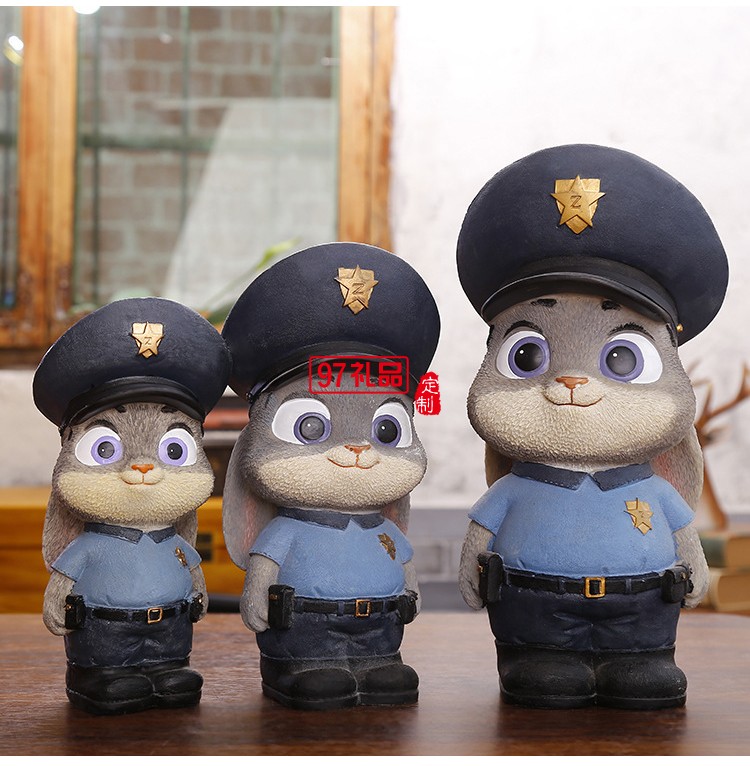  瘋狂動物城手辦創意樹脂擺件儲蓄罐 卡通大號兒童存錢罐