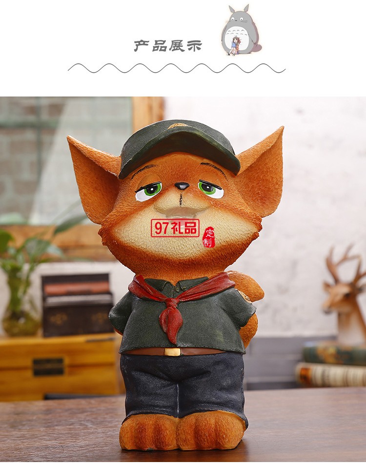  瘋狂動物城手辦創意樹脂擺件儲蓄罐 卡通大號兒童存錢罐