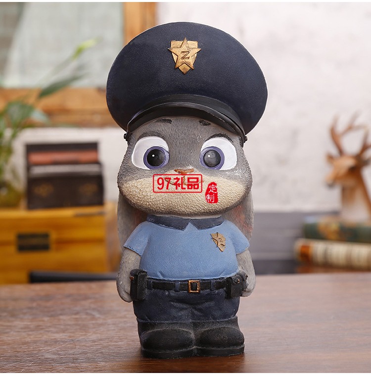  瘋狂動物城手辦創意樹脂擺件儲蓄罐 卡通大號兒童存錢罐