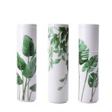 創意疊疊杯白瓷馬克杯芭蕉葉清新簡約日式陶瓷杯可定制LOGO