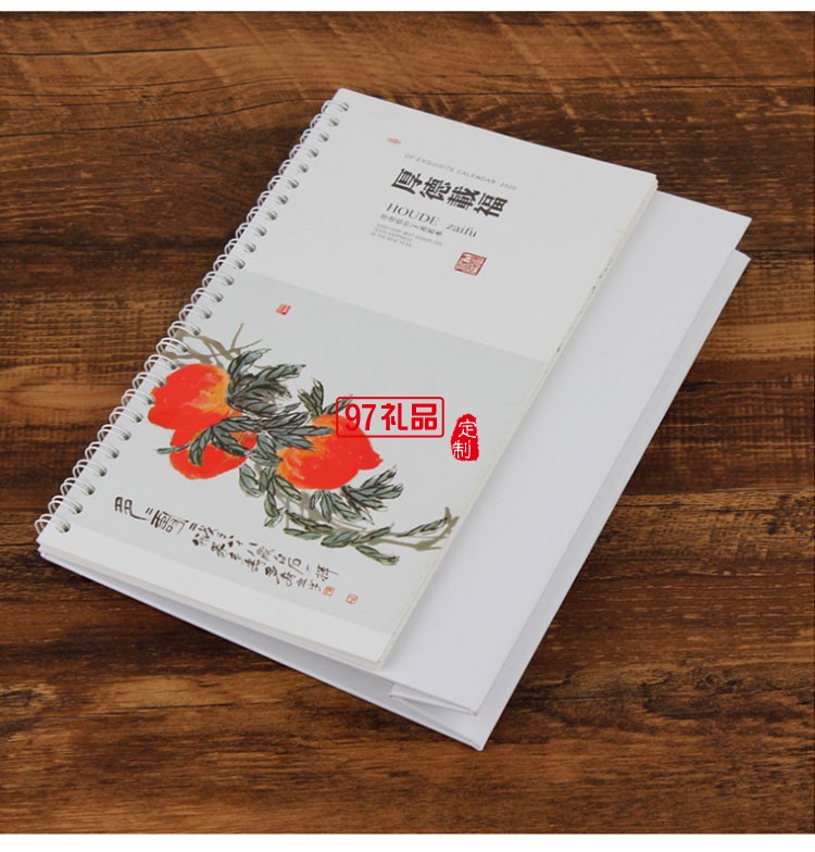 公司企業辦公月歷燙金印logo紙質記事廣告臺歷定制