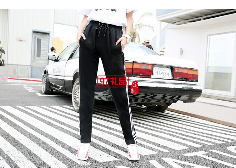薄款長褲黑色闊腿褲夏季薄款休閑直筒長褲企業禮品定制