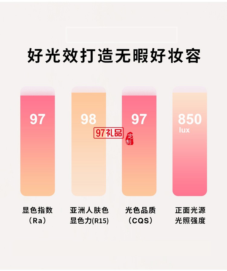 家用桌面女生補光鏡 創意居家帶筆筒梳妝鏡