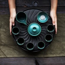 日式創意功夫茶具茶盤整套