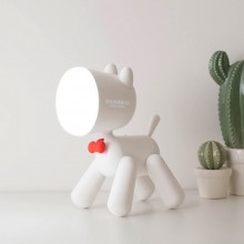 百變小狗LED臺燈卡通充電創意USB小夜燈三擋調光桌面臺燈