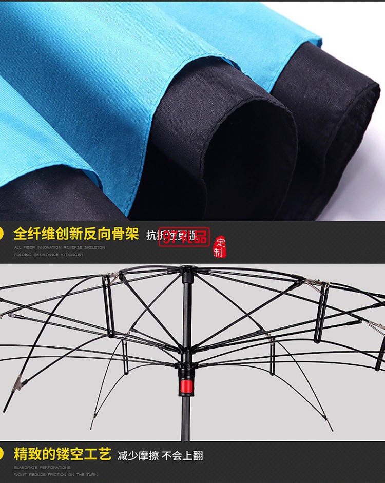 創(chuàng)意反向傘雙層 可站立反轉(zhuǎn)汽車晴雨傘可定制logo活動小禮品