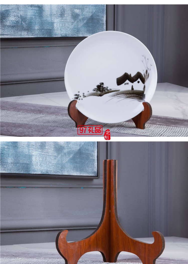 手繪鄉(xiāng)情陶瓷擺件 花瓶含托盤架 家居賓館酒店大廳開(kāi)張開(kāi)業(yè)展會(huì)用