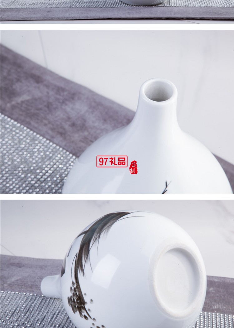 手繪鄉(xiāng)情陶瓷擺件 花瓶含托盤架 家居賓館酒店大廳開(kāi)張開(kāi)業(yè)展會(huì)用