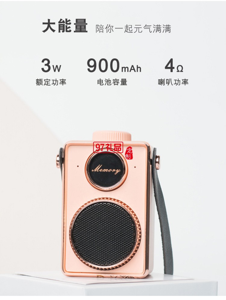 復(fù)古相機桌面智能無線藍牙音箱