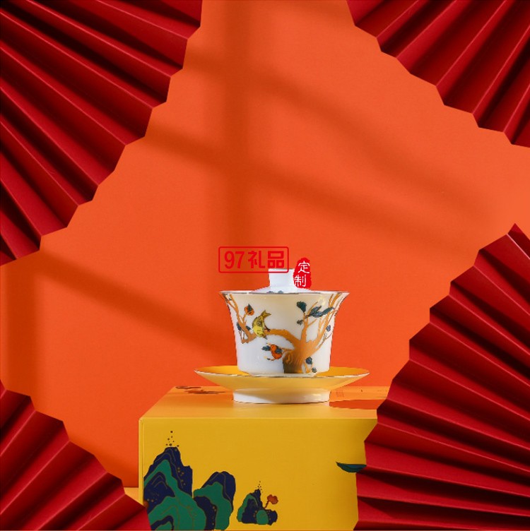 功夫茶具套裝蓋碗分茶器文創國潮中國風泡茶器