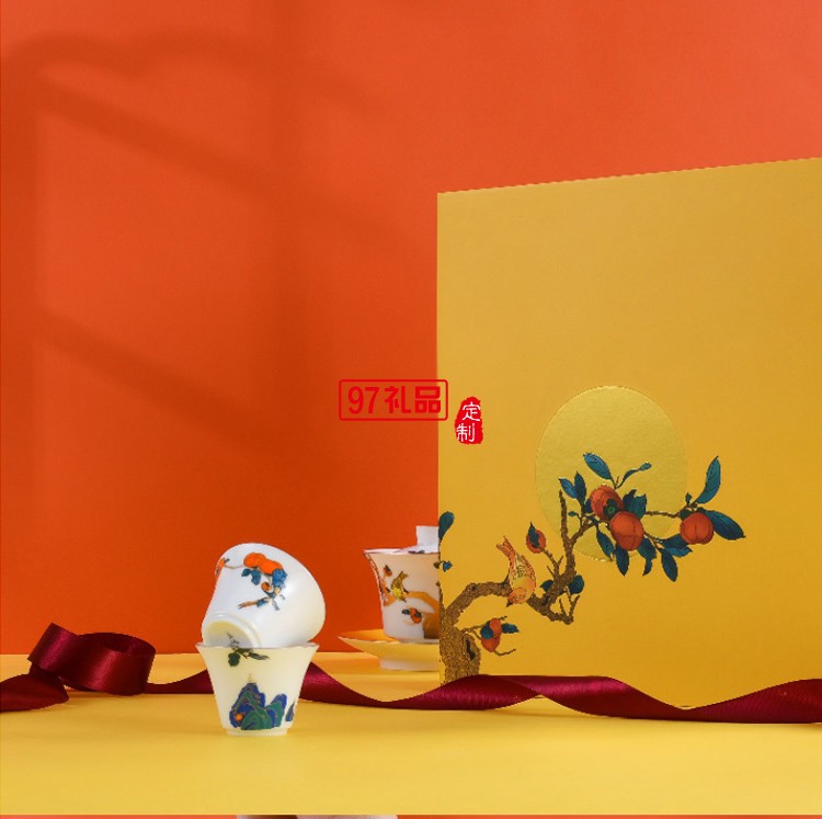 功夫茶具套裝蓋碗分茶器文創國潮中國風泡茶器