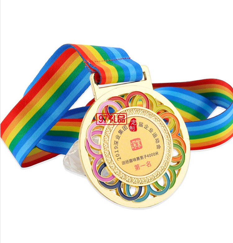 深業集團企業運動會定制金屬獎牌比賽獎牌羽毛球籃球足球金銀銅牌定制