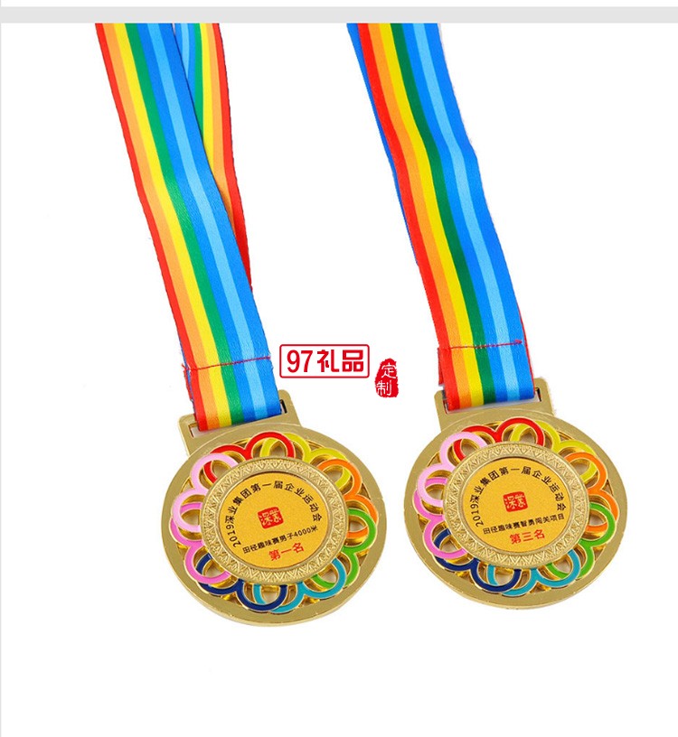 深業集團企業運動會定制金屬獎牌比賽獎牌羽毛球籃球足球金銀銅牌定制