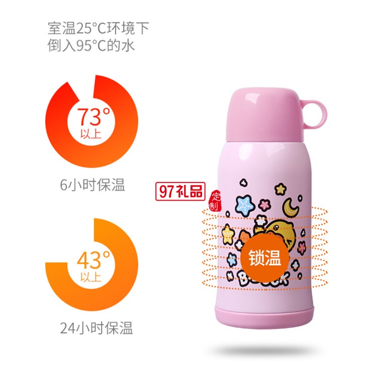 face兒童保溫水壺帶吸管316不銹鋼小學生幼兒園男女寶寶防摔水杯