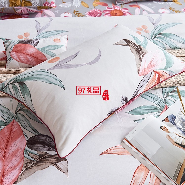 女神禮品法國啄木鳥花為棉全棉雙面四件套-蕙質蘭心