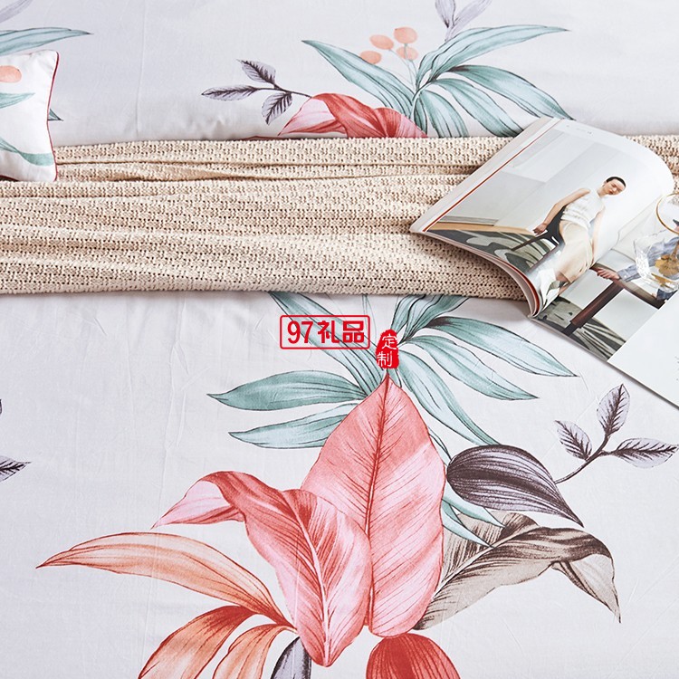 女神禮品法國啄木鳥花為棉全棉雙面四件套-蕙質蘭心