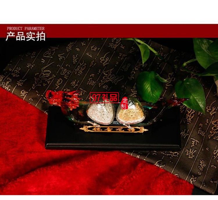 端午節送禮龍舟禮盒精美純銀999花絲鏤空粽子銀粽香龍情開模定制LOGO