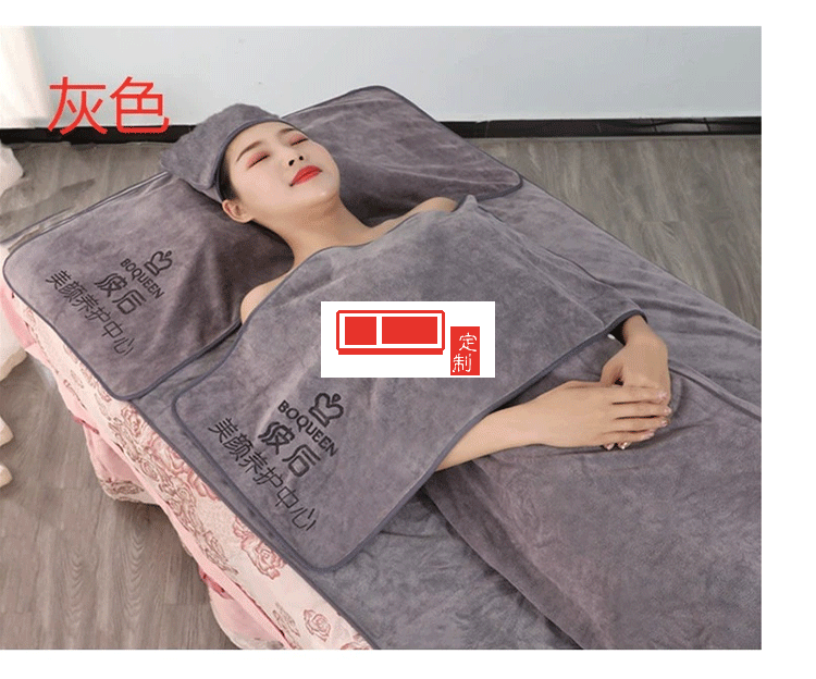 納米纖維魔術貼包頭巾鋪床浴巾浴裙套裝五件套