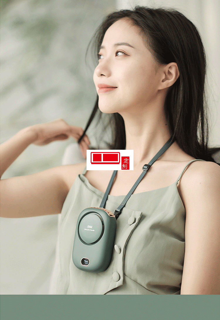 創意掛脖風扇懶人usb迷你手持桌面靜音掛腰風扇