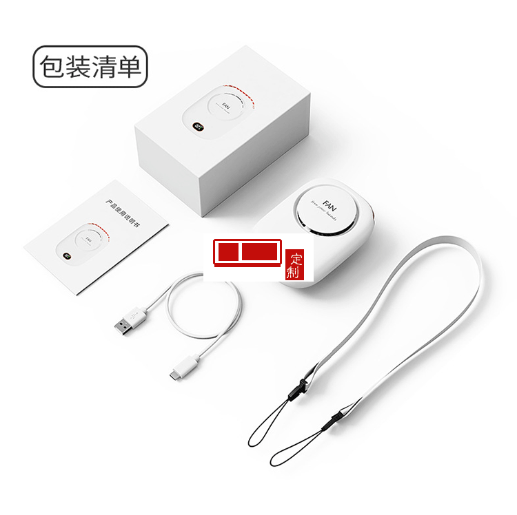 創意掛脖風扇懶人usb迷你手持桌面靜音掛腰風扇