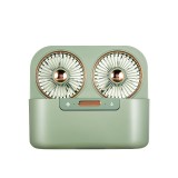 雙扇葉雙噴霧風扇usb桌面空調扇