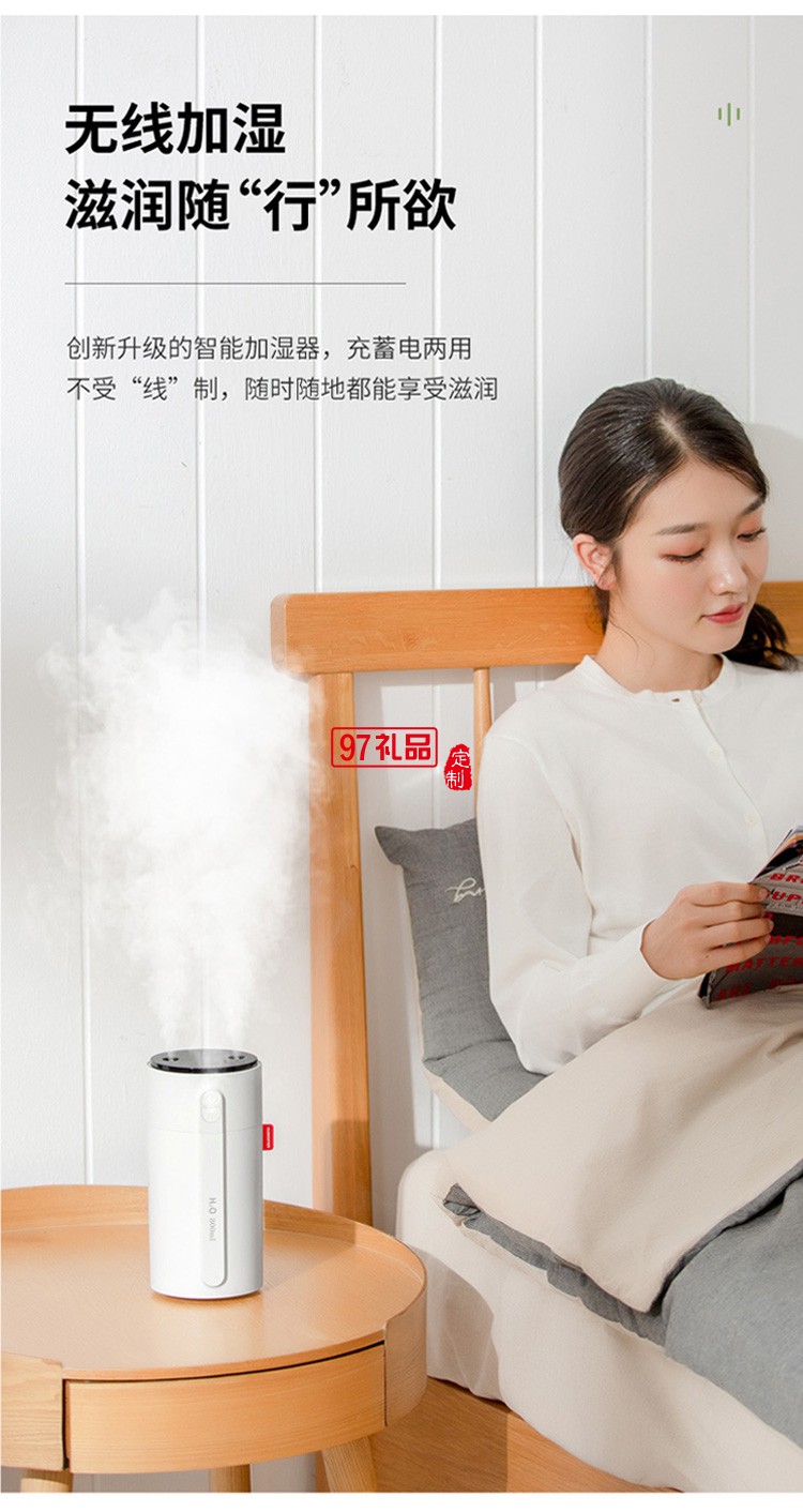 dolby定制智能小加濕器 雙噴大霧量智能顯屏手感應調節噴霧風扇
