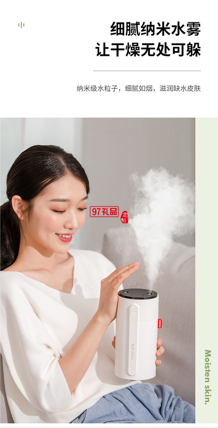 dolby定制智能小加濕器 雙噴大霧量智能顯屏手感應調節噴霧風扇