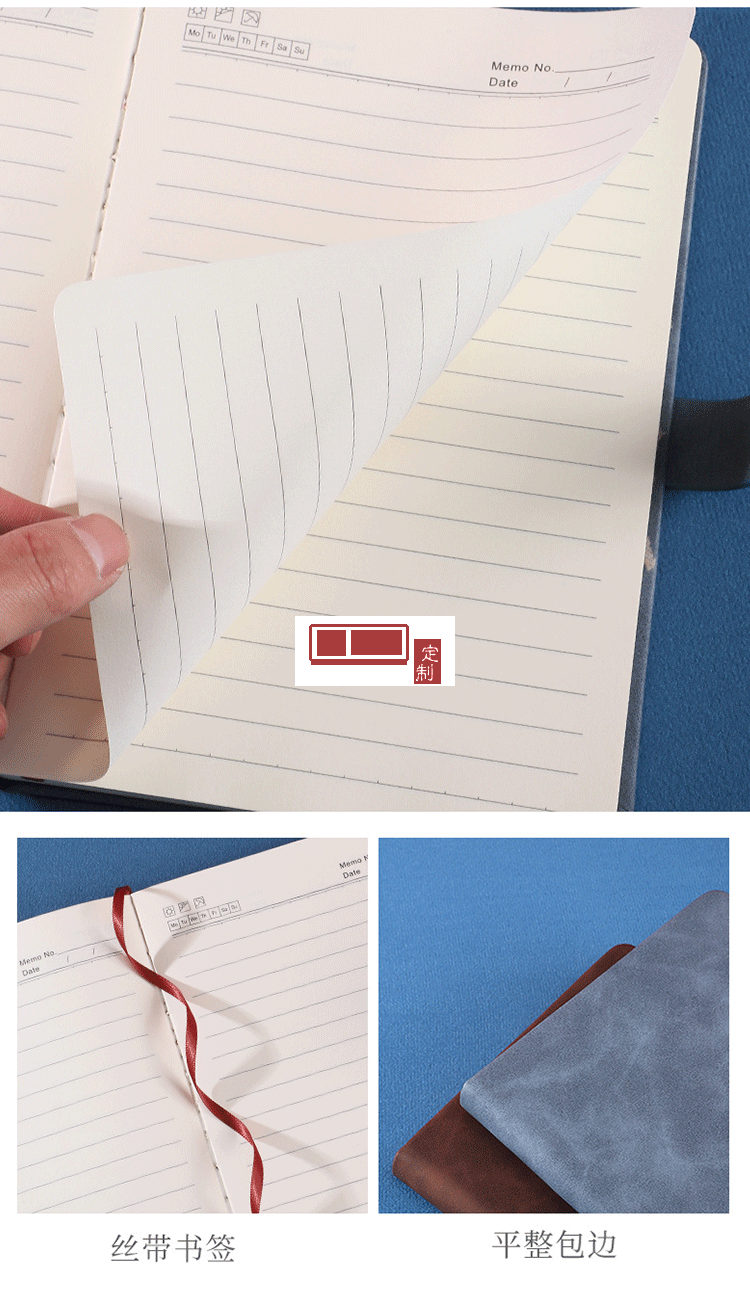 時尚復古圓形方形搭扣筆記本