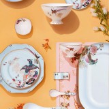 頤和園聯名款百鳥朝鳳景高檔餐具套裝高檔骨瓷