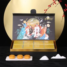 中秋禮盒新款月餅包裝盒現貨翻蓋手提創意6粒8粒蛋黃酥包裝禮品盒