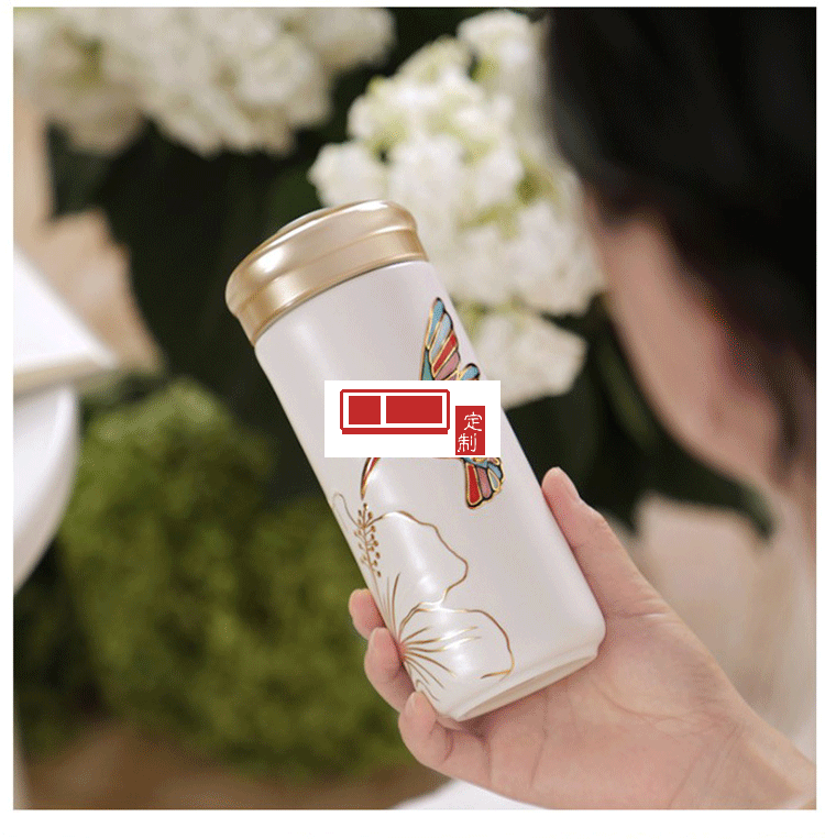 乾唐軒活瓷 吉星蜂鳥陶瓷杯隨身水杯商務創意禮品杯送客戶伴手禮