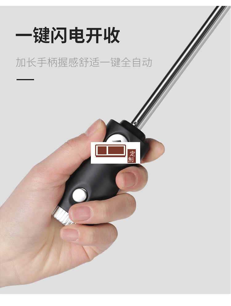 商務車載反向折疊傘LED燈電筒全自動傘反光可定制LOGO