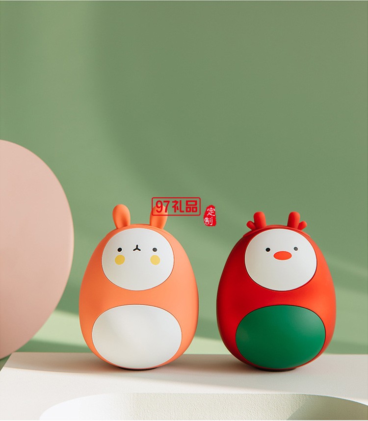 COINBIG定制 自發熱充電寶二合一便攜卡通迷你移動電源 可定制