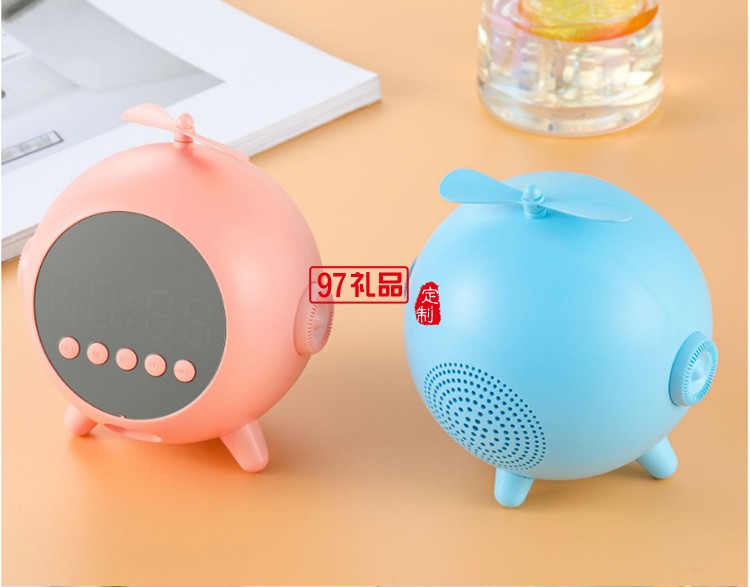 卡通時鐘藍牙音箱迷你便攜式 可定制LOGO活動小禮品