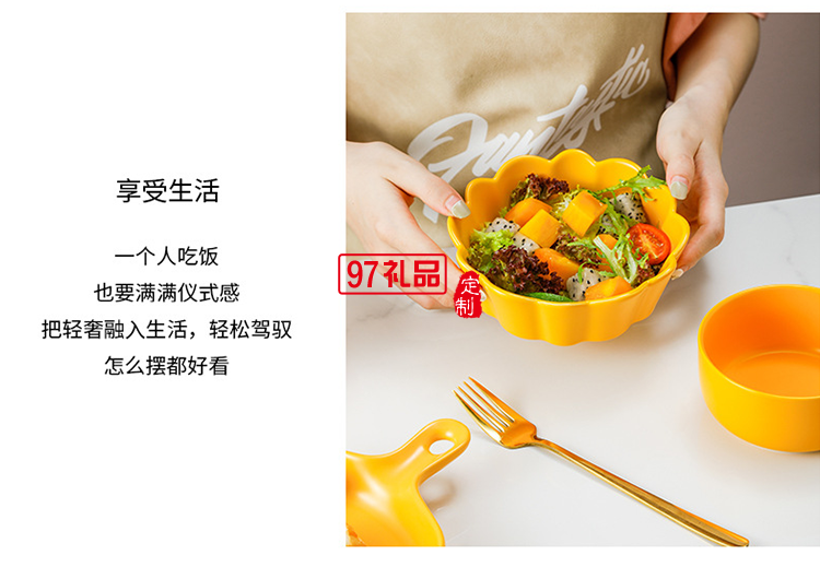 網紅ins大烘焙套裝禮品碗碟套裝陶瓷餐具可愛烤盤禮盒套裝伴手禮