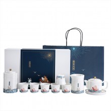 四海升平茶具套裝可印ogo商務禮盒開業伴手禮定制