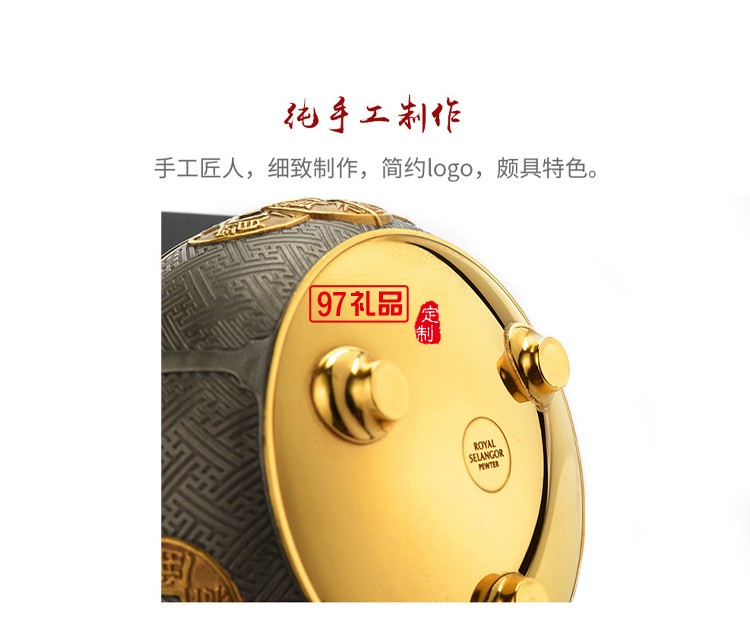 24K鍍金富貴碗商場同款 富貴碗擺件 家居喬遷開業工藝禮品 擺設裝飾