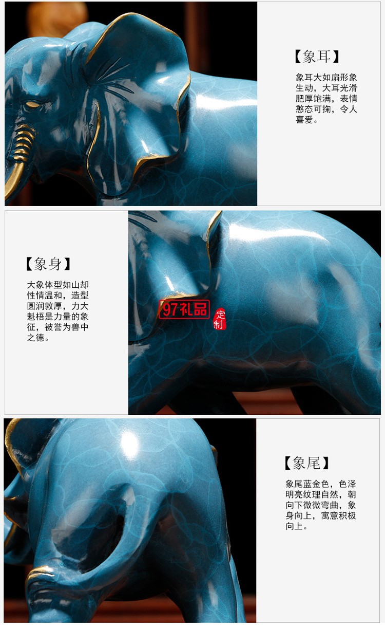 純銅大象擺件 辦公室家居裝飾送禮金屬銅大象工藝品批發