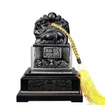 璽越人生工藝品炭雕工藝活性炭印章商務家居禮品擺件批發定制