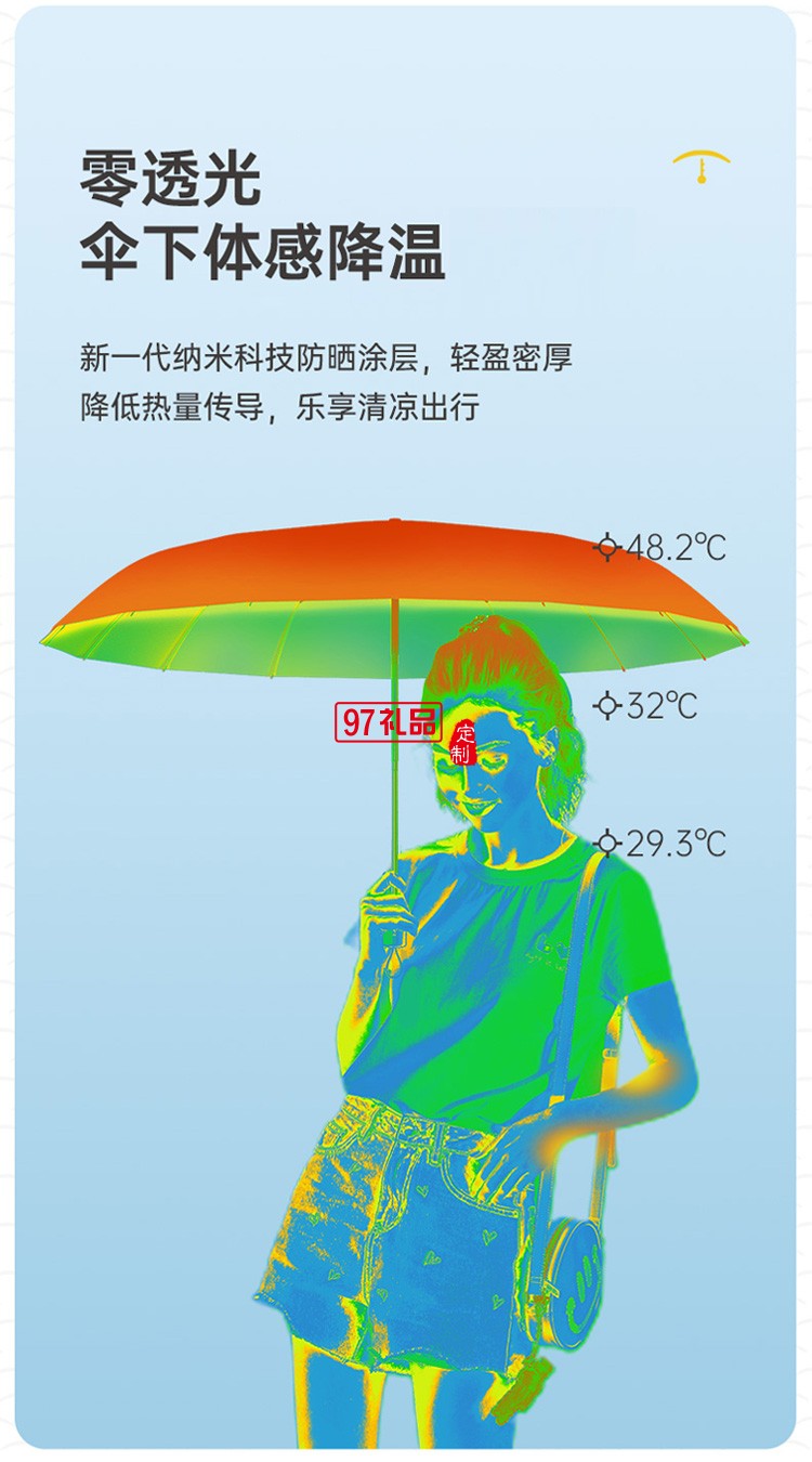 左都16骨黑膠遮陽(yáng)傘女太陽(yáng)傘防曬防紫外線自折疊傘學(xué)生雨傘