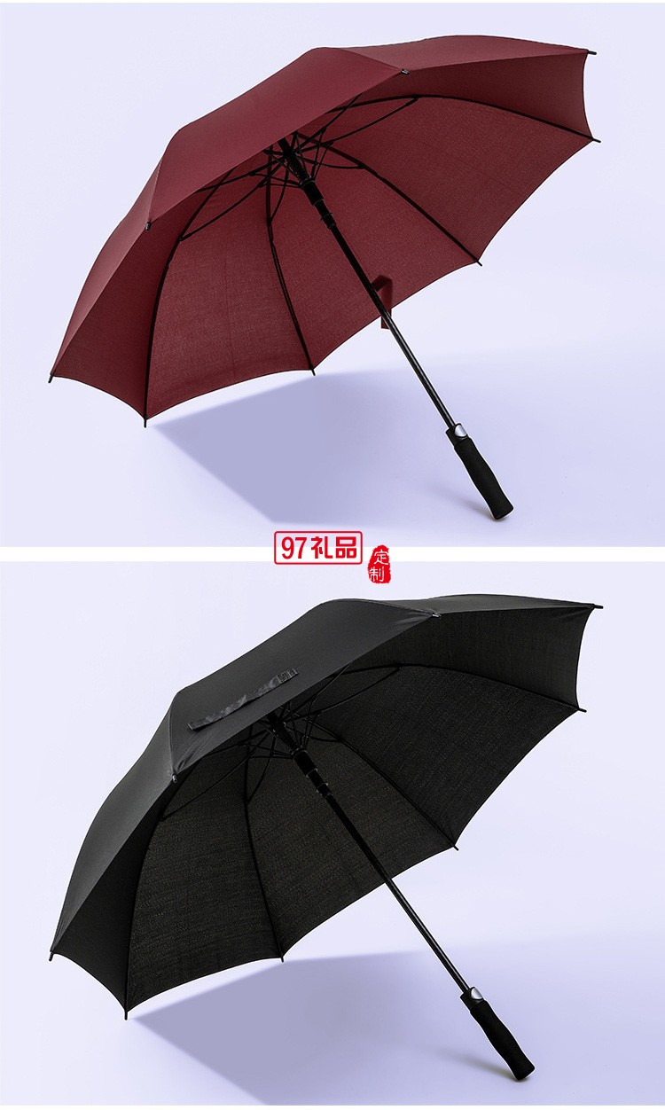 超大高爾夫傘高端復古實木長柄雨傘自動晴雨傘直桿禮品廣告傘批發