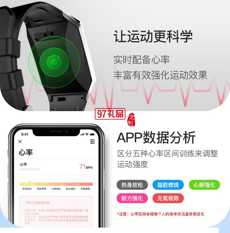 P67合金智能手表藍牙心率血壓睡眠監測