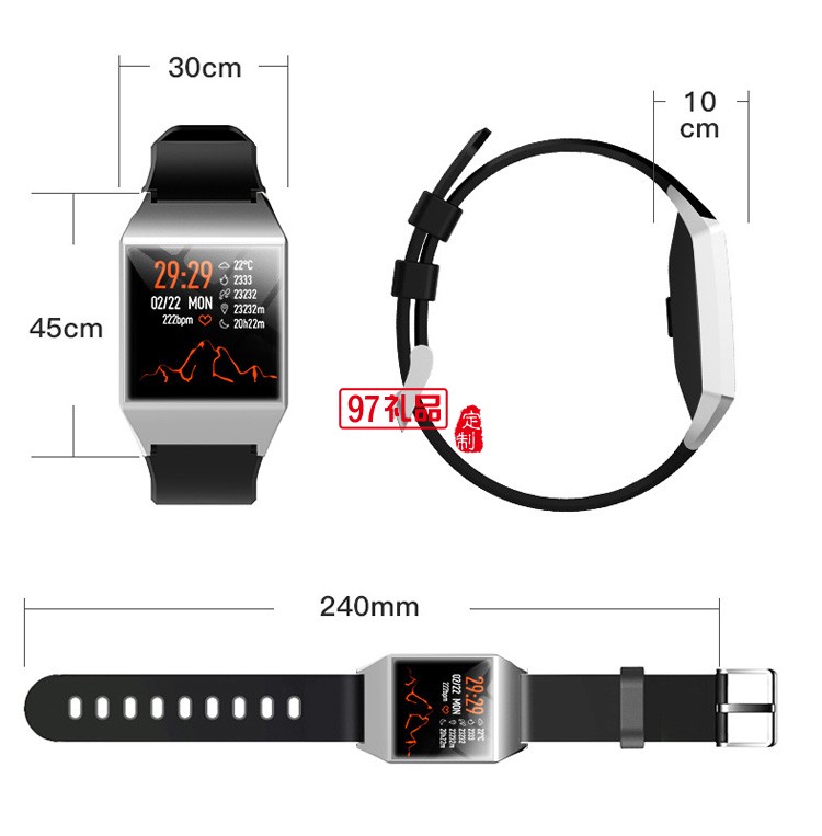 P67合金智能手表藍牙心率血壓睡眠監測