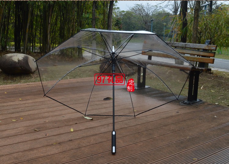 定制透明雨傘自動(dòng)ins直桿廣告