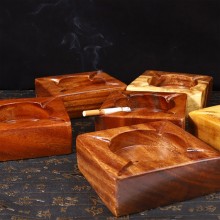 胡桃木煙灰缸創意個性潮流實木煙灰缸訂作logo