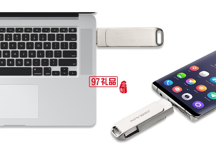 手機電腦兩用type-c優盤  金屬旋轉USB 3.1