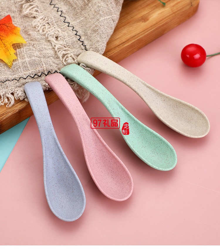 小麥秸稈碗勺套裝 環保小麥秸稈餐具勺子