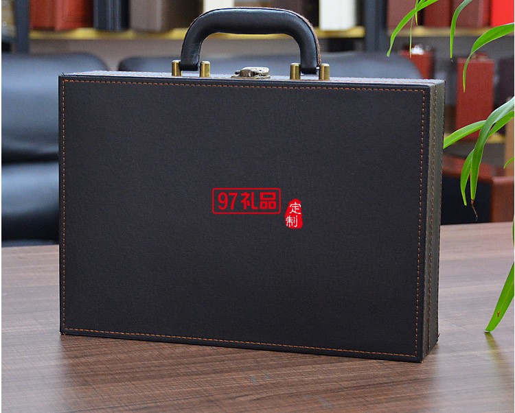 高檔皮革手提房地產a4合同交付鑰匙盒